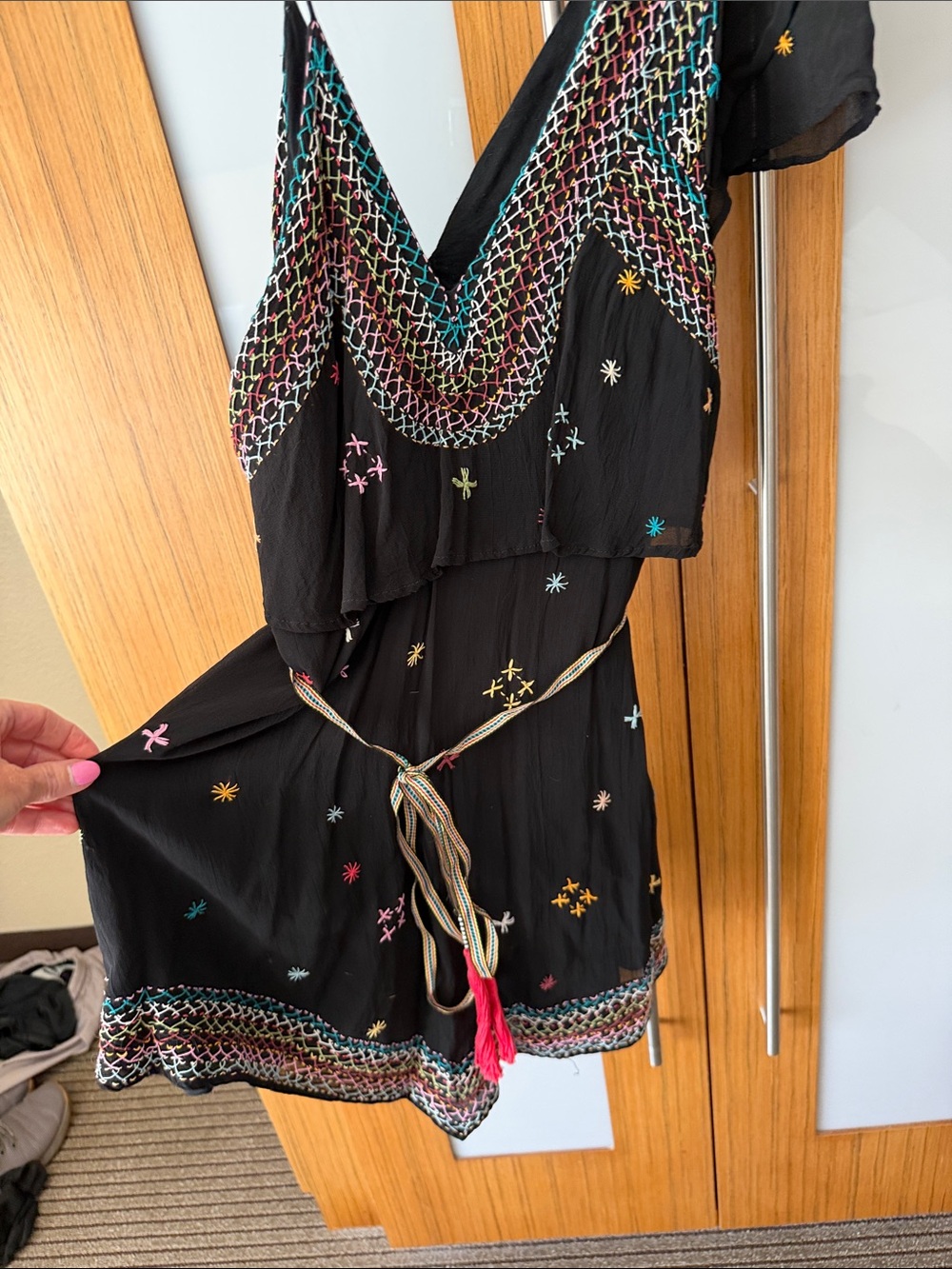Free People EMBROIDERED MINI Dress Tunic XS